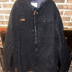Men’s XXL Obermeyer The Heritage Collection gray wool coat jacket 