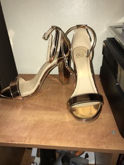 Rose Gold Strap Heels Sz. 10
