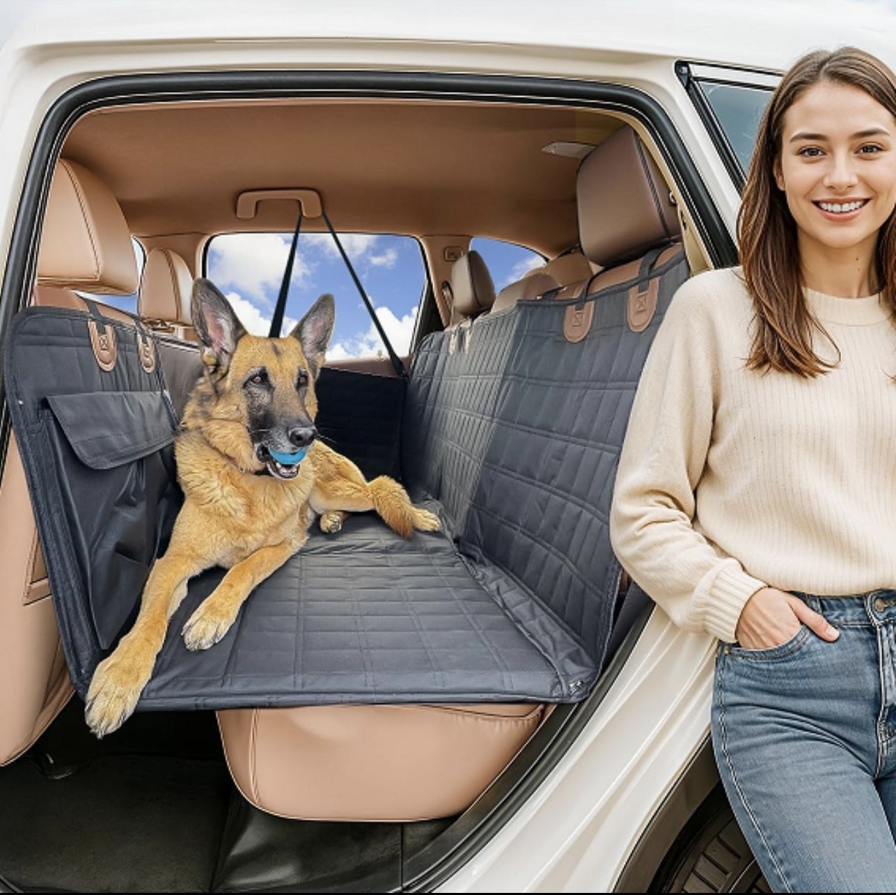Waterproof Car Backseat Platform Extender for Dogs
