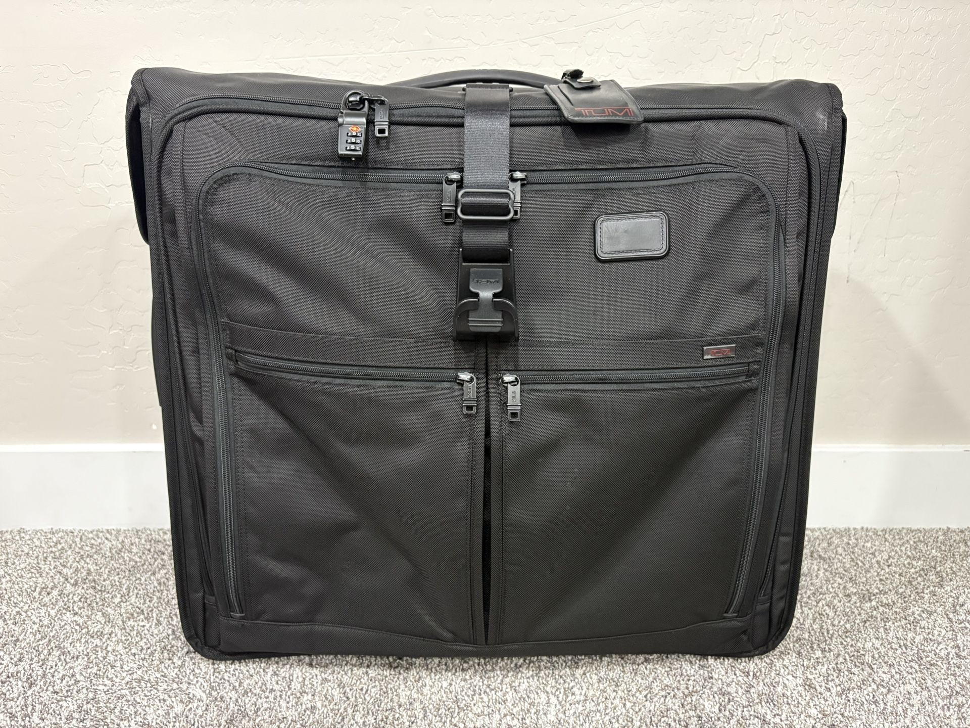 TUMI ‘Alpha 2’ Black Nylon Extended Trip 2 Wheeled Garment Bag 