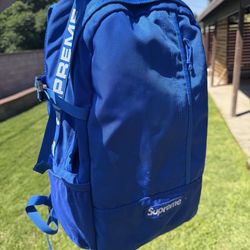 Blue supreme backpack