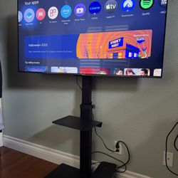 TCL 55" Q Class 4K UHD HDR QLED Smart TV w/ TV Mount Stand
