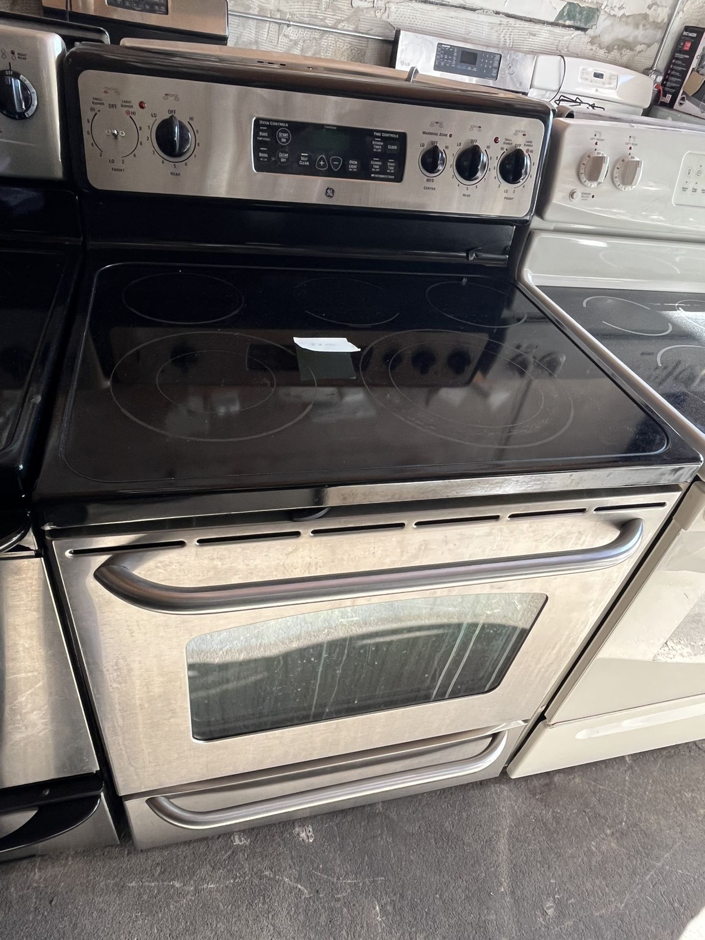 Ge stainless steel 2024 glass top stove