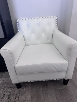 White Leather Armchair
