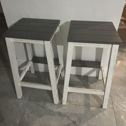 2 Wood Bar Stools $40