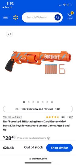 Nerf Fortnite 6SH rotating drum dart blaster