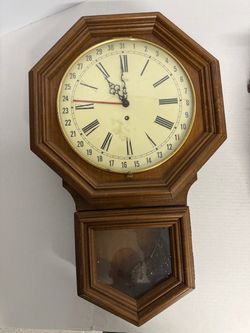 Antique Wood Pendulum Wall Clock