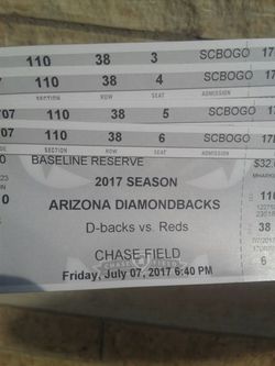 Tonight Dbacks vs Reds 6:40.