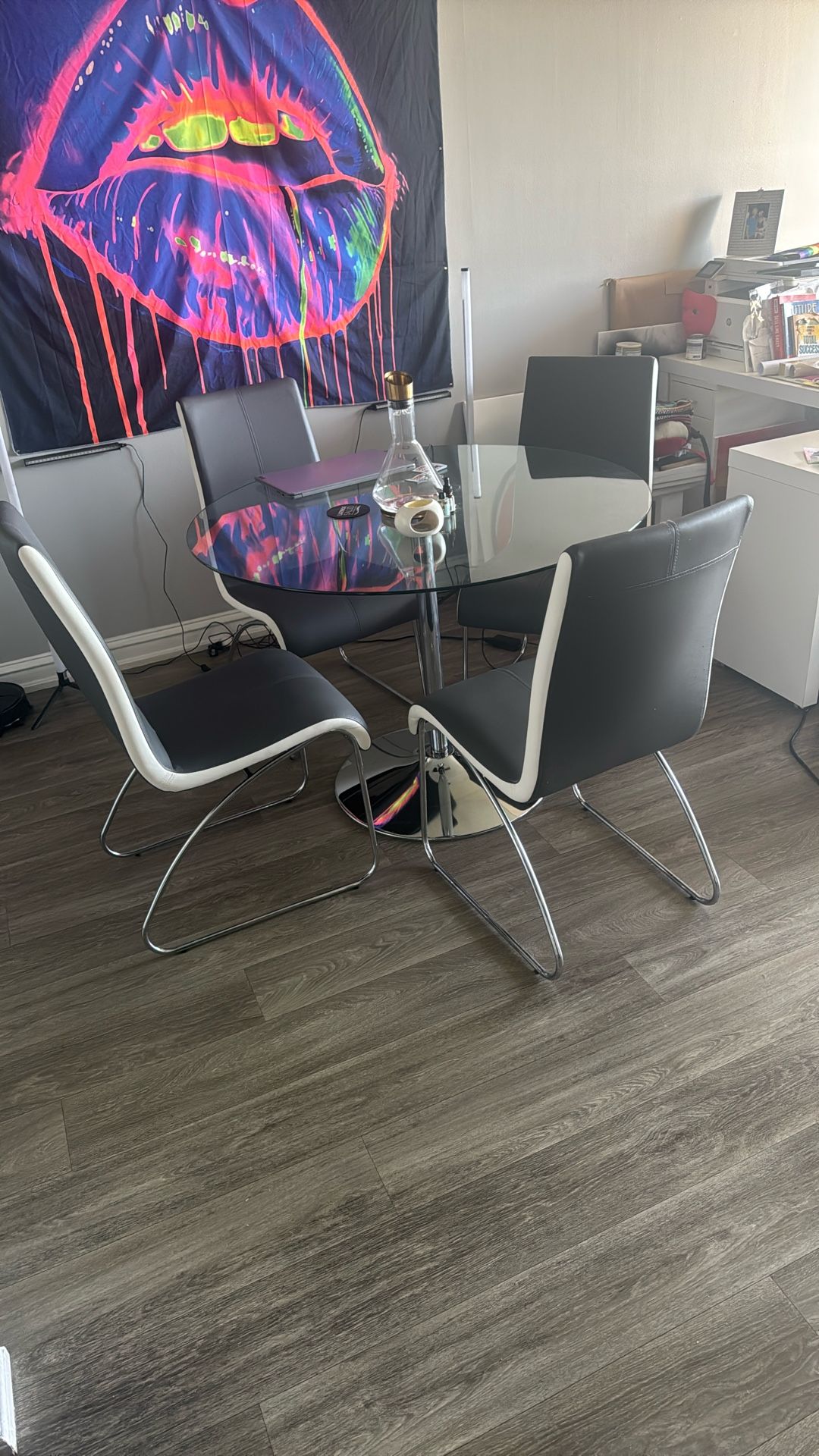 Glass Table Set With Chairs