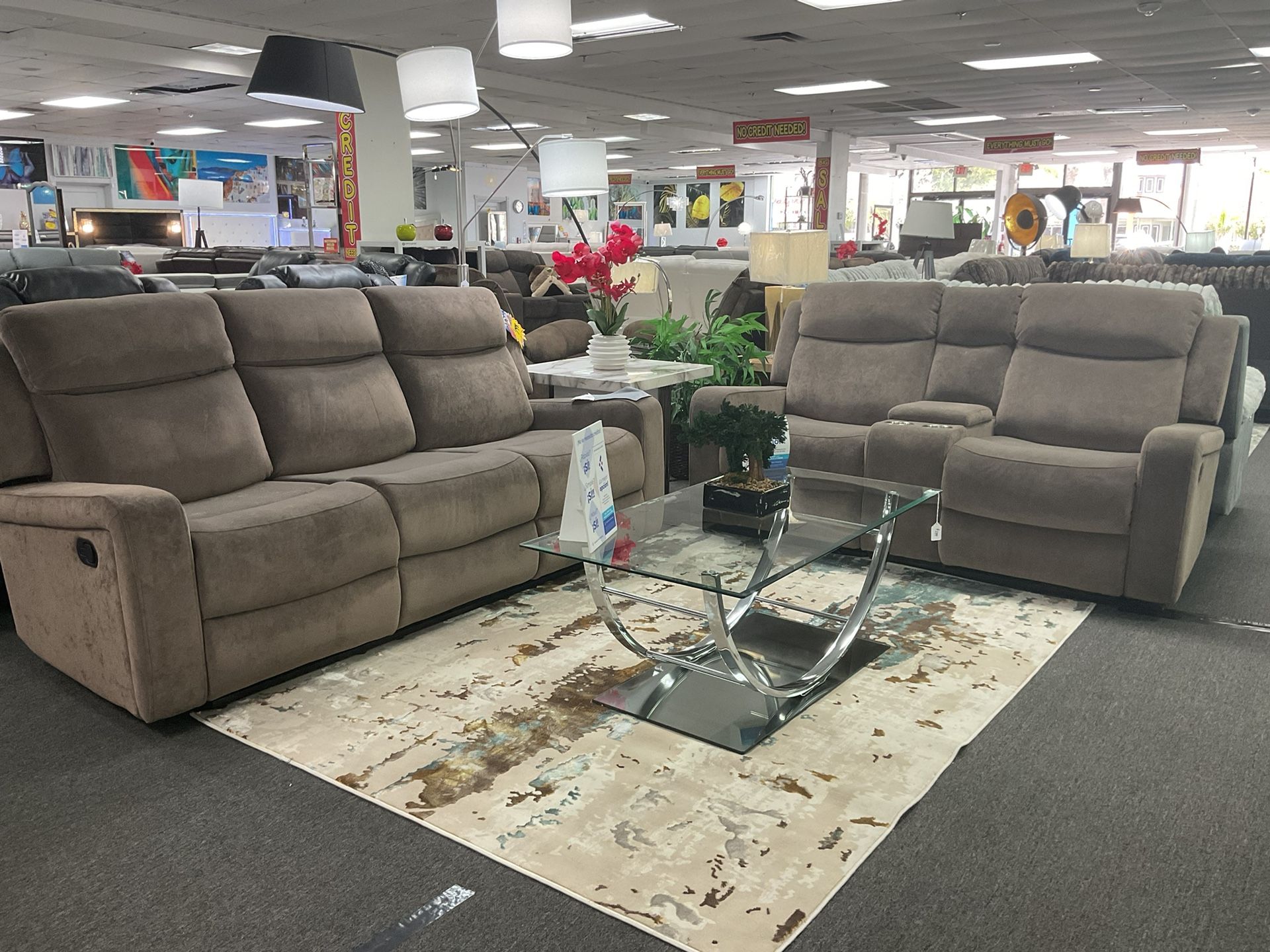 Liquidation furniture brown sofa & loveseat set BRAND NEW sale 45% OFF. In box
