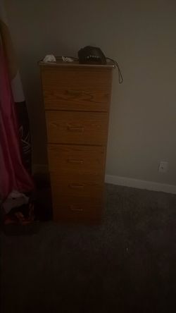 Tall 5-Drawer Wood Dresser