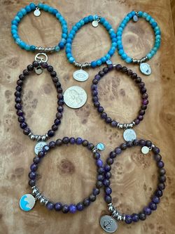 agate bracelets with charms