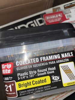 1000pcs Collated Framing Nails 21 Degree 
