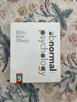 Abnormal Psychology Textbook