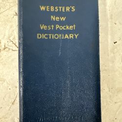 1956 Webster's New Vest Pocket Dictionary Wilcox & Follett Good Condition #D8
