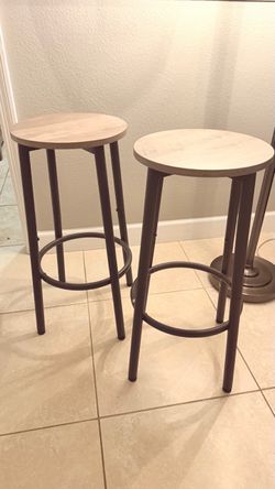 Set of 2 Industrial Bar Stools