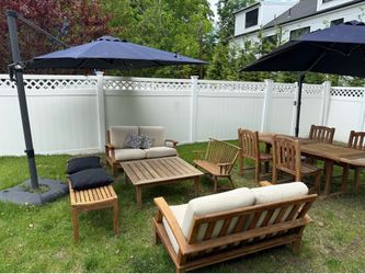 Gloster Ventura Luxury Teak Outdoor Set - 2 Sofas + Coffee Table