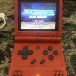 Gameboy Sp Style Red Preloaded With Games And 24 Hr Batteries