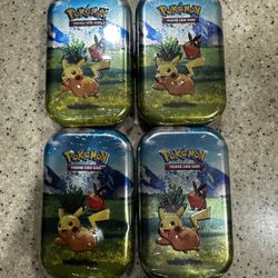 Pokemon TCG Ascended Heroes Mini Tin Lot of x4 Pikachu New Sealed