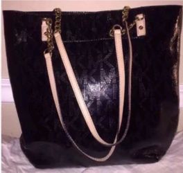 Michael Kors Black Monogram Tote Bag