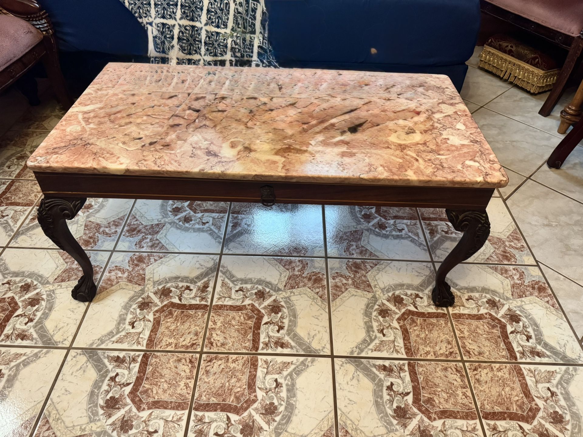 Beautiful Pink Marble Coffee Table
