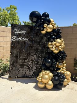 Balloons $ Black Shimmer Wall