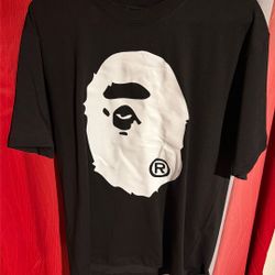 BAPE Bicolor Big Ape Head Tee in black and white