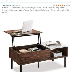 Lift top coffee table
