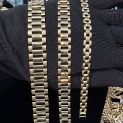10K 6.5MM Rolex Bracelet Yellow Gold 
