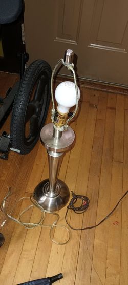 Two lamps $5 for silver one and $10 for other one