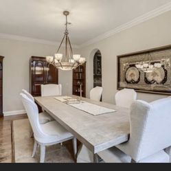 Never Used Bernhardt Santa Barbara Rectangular Dining Table With Chairs