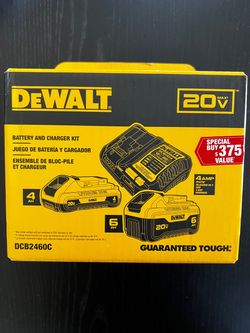 Dewalt 20v 6.0Ah and 4.0Ah Battery and Charger Starter Kit
