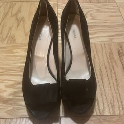 Veri Cuoio Black Suede Shoe Euro 37-1/2