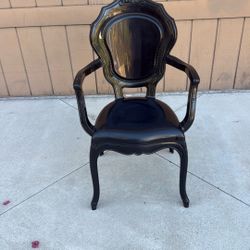 Black, Heavy Plastic Decorative Chair
