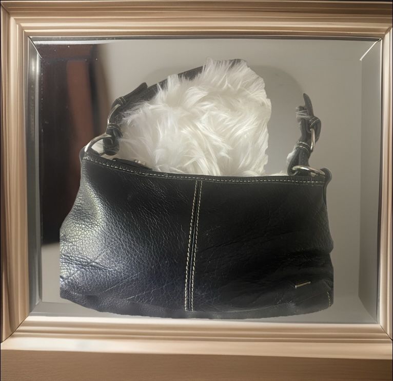The Sak Stitched Black Leather Shoulder Bag