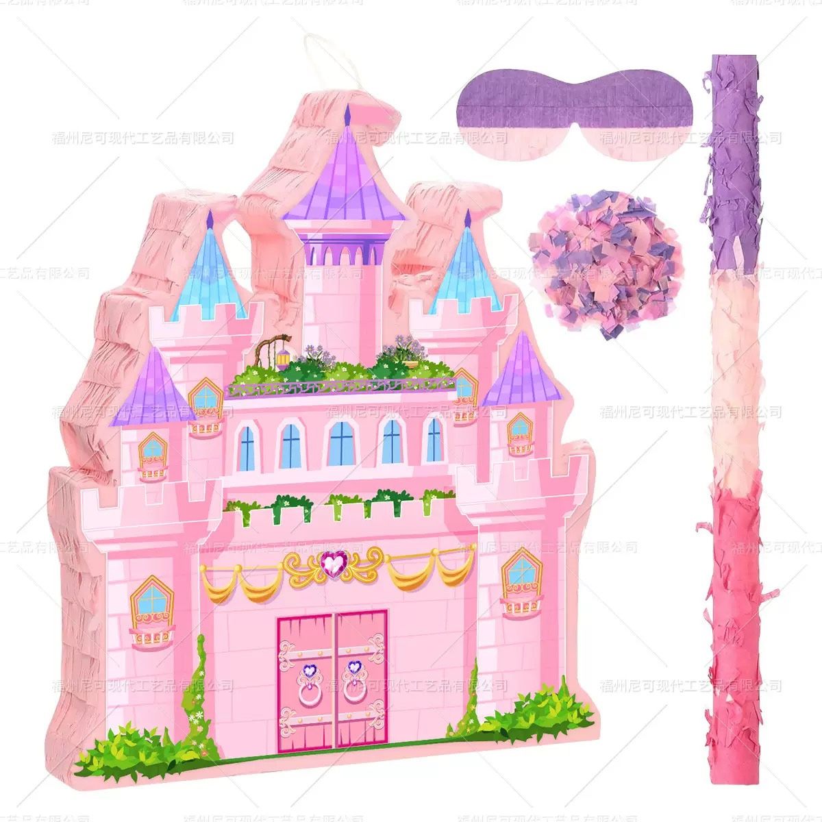 Pink Princess Castle Pinata Girls Birthday Theme Party Candy Smashing Game Props Pinata Decorative Supplies https://offerup.com/redirect/?o=aHR0cDovL2