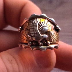 Soaring eagle ring 14k gold