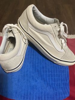 VANS Old Skool Sneakers UltraCush Insoles Pop Marsmallow White Suede Color Mens Size 11