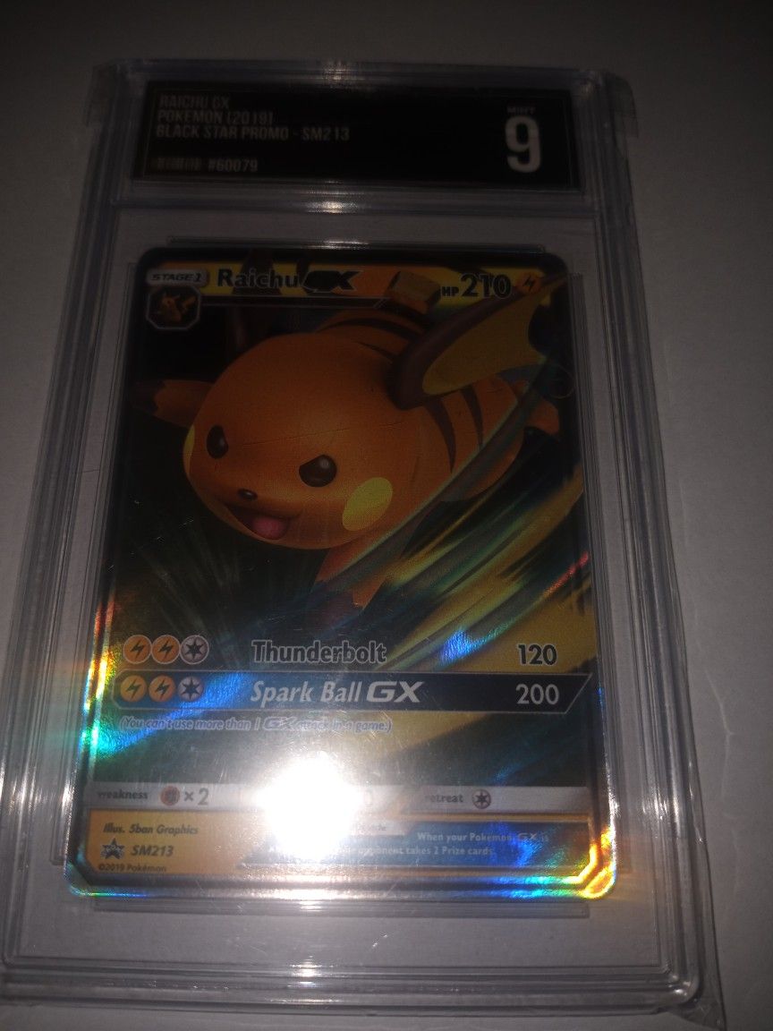 Pokemon Raichu Gx Graded A 9