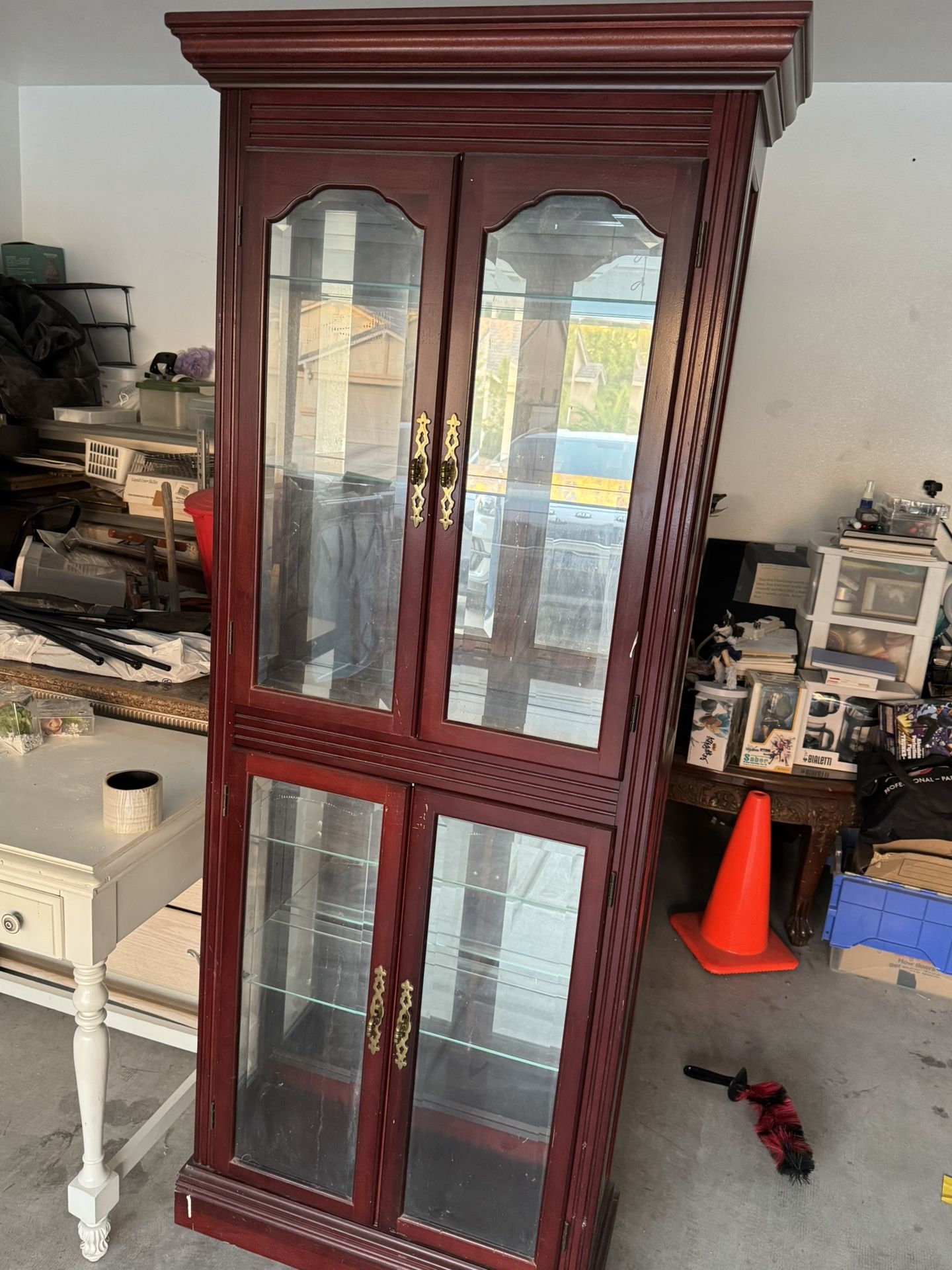 Desk Furniture Pieces Dresser Wood Coffee Heavy Thick Glass