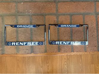 Renfree Orange Volkswagen License Plate Frames