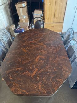 Dining table and chairs