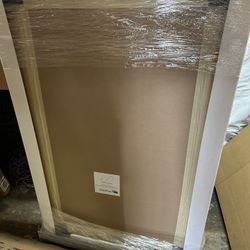 Distressed 32 in. W x 50 in. H Framed Rectangular Bathroom Vanity Mirror in Distressed White (BRAND NEW)