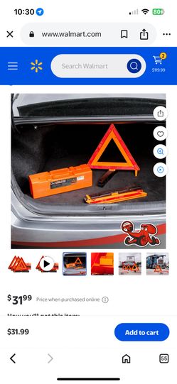 New DSV Standard Warning Triangles Safety Triangles DOT Approved, Plastic, 3 Pack, Reflective Triangles with Heavy Base
