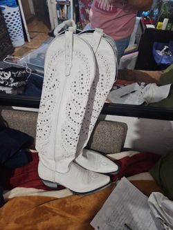 White  high Leg Ladies Boots