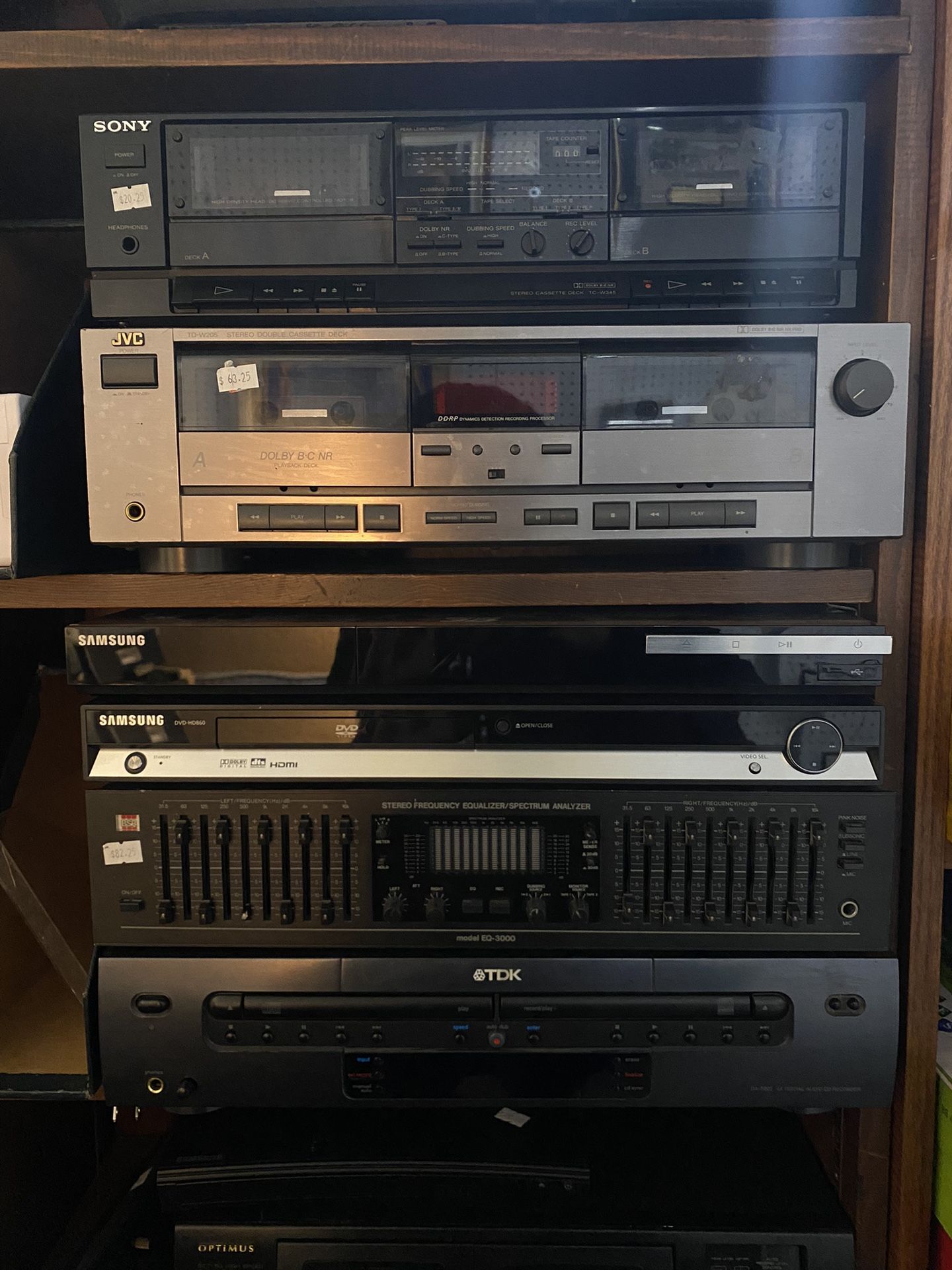 Cassette and DVD players $20 each
