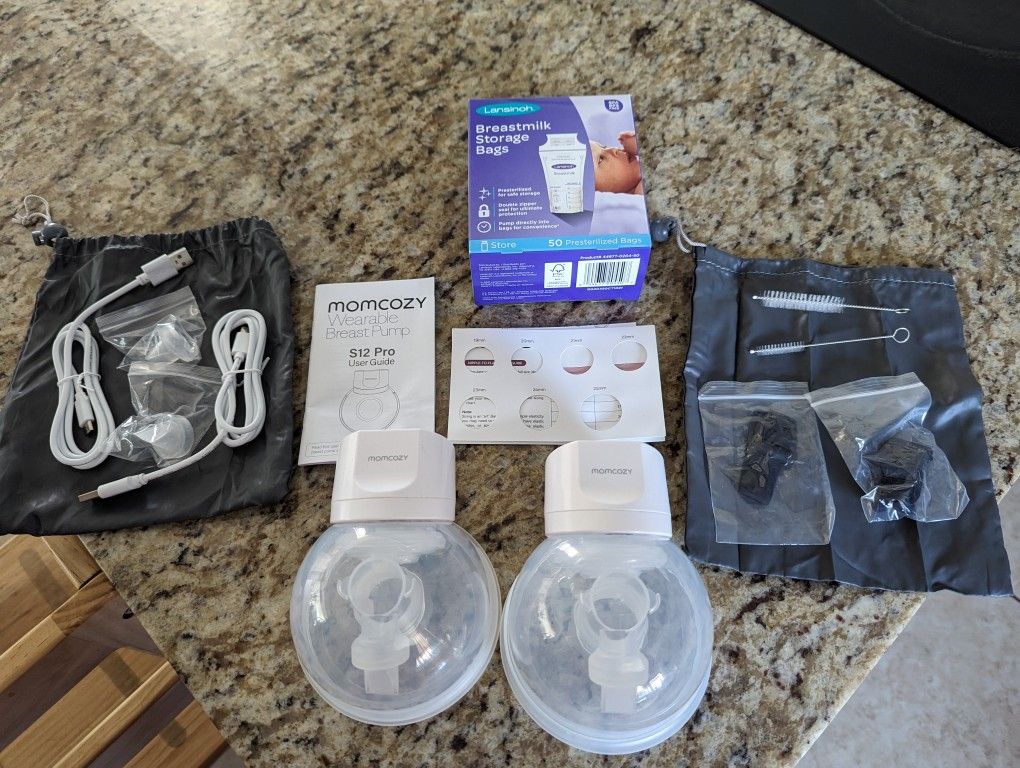 Momcozy Hands-Free Breast Pump S12 Pro
With Lactation Massager And Storage Bags