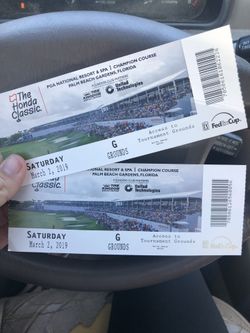 Honda Classic Tickets- Two Grounds Tickets for Saturday 3/2