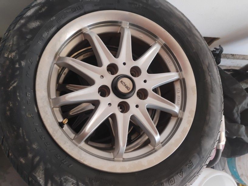 14" Rims With Tires  Will Fit Prius,Toyota ,Chevy Cavalier 