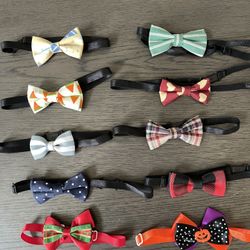 10 Brand New Dog Bow Ties Bundle